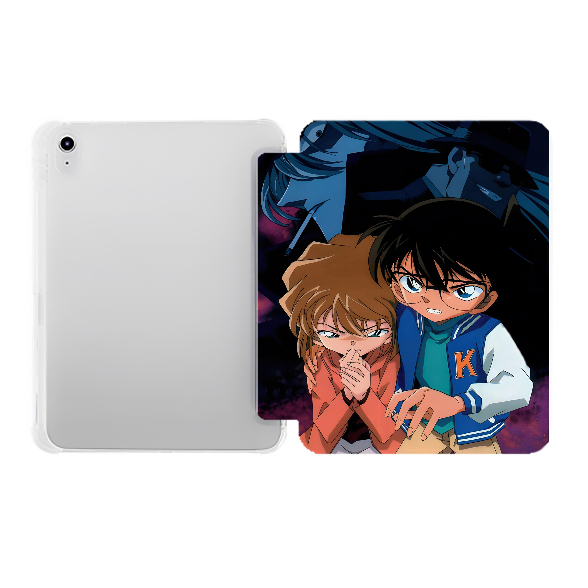 （画像用） 名探偵コナン Detective Conan IPad ケース ペン収納付き 三つ折りスタンド PUレザー×シリコン 対応機種9.5/10.5/10.9インチ